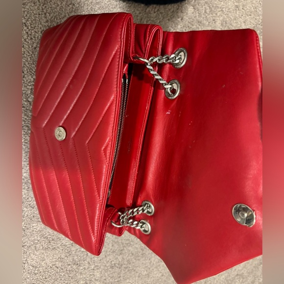 YSL Saint Laurent Red Shoulder Bag - Picture 8 of 8